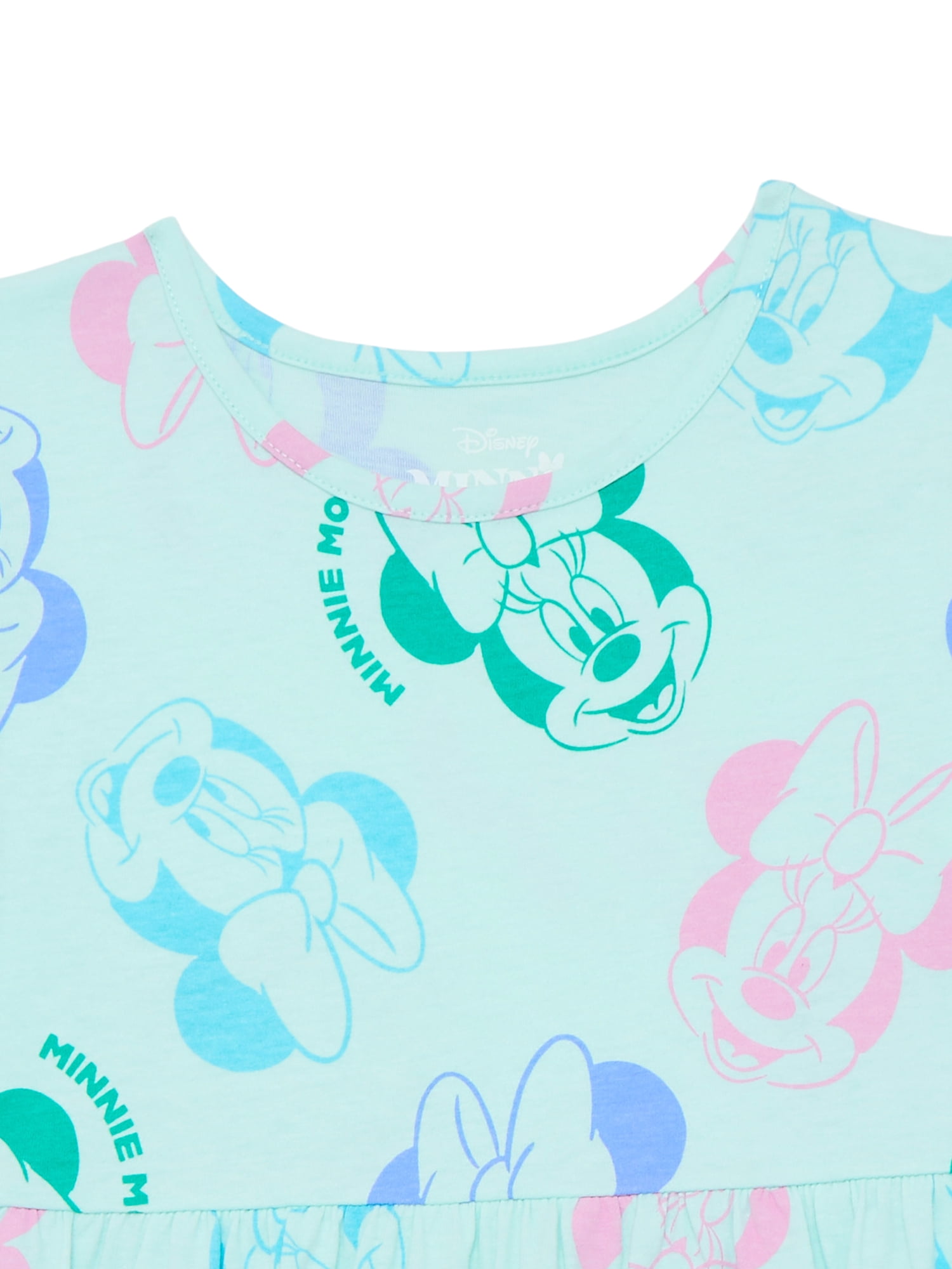 Minnie Mouse Girls Print Dress with Short Sleeves, Sizes 4-12