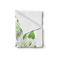 thumbnail image 2 of World Environment Day Soft Flannel Fleece Throw Blanket, Typography with Herbs Botanical Plants Foliage Flowers, Cozy Plush for Indoor and Outdoor Use, 50" x 70", Lime Green Green White, by Ambesonne, 2 of 5