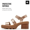 thumbnail image 3 of Sorel Women's Joanie Heel Ankle Strap Sandals - Warm Gold, Gum 2 - Size 8, 3 of 7