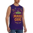 thumbnail image 2 of Gaeub Mardi Gras2 Men's Sleeveless Muscle Shirts Workout Tank Tops, Odor Protection and Comfortable - Small, 2 of 8