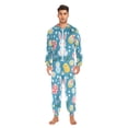 thumbnail image 3 of FORMRS Onesies Pajama for Adults Unisex Hoodie Winter Jumpsuit One Piece Sleepwear, Sizes S-2XL, Blue Easter Bunny, 3 of 7