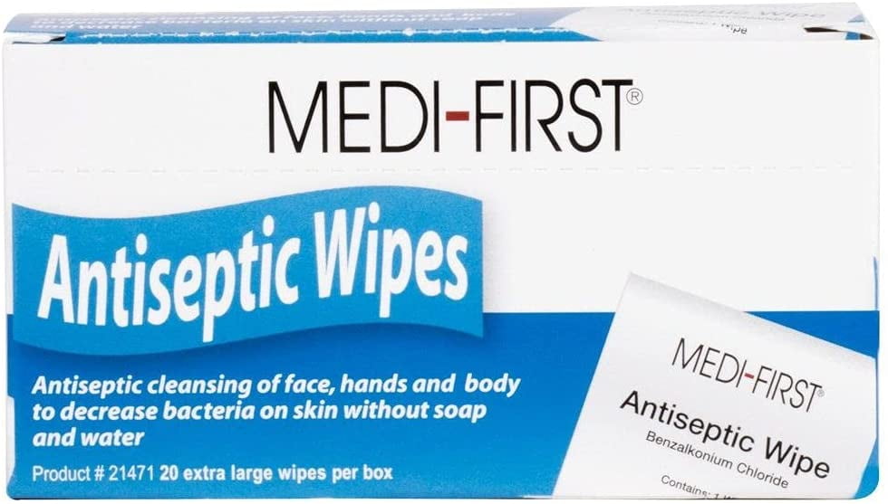 Antiseptic Wipes By Medi-First 20 Extra Large Pads, MS-60710
