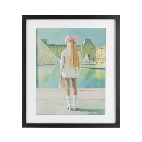 Stupell Industries Glam Girl In Paris Observing Black Framed Print Under Glass, 13 x 16, by The Prints Vibe