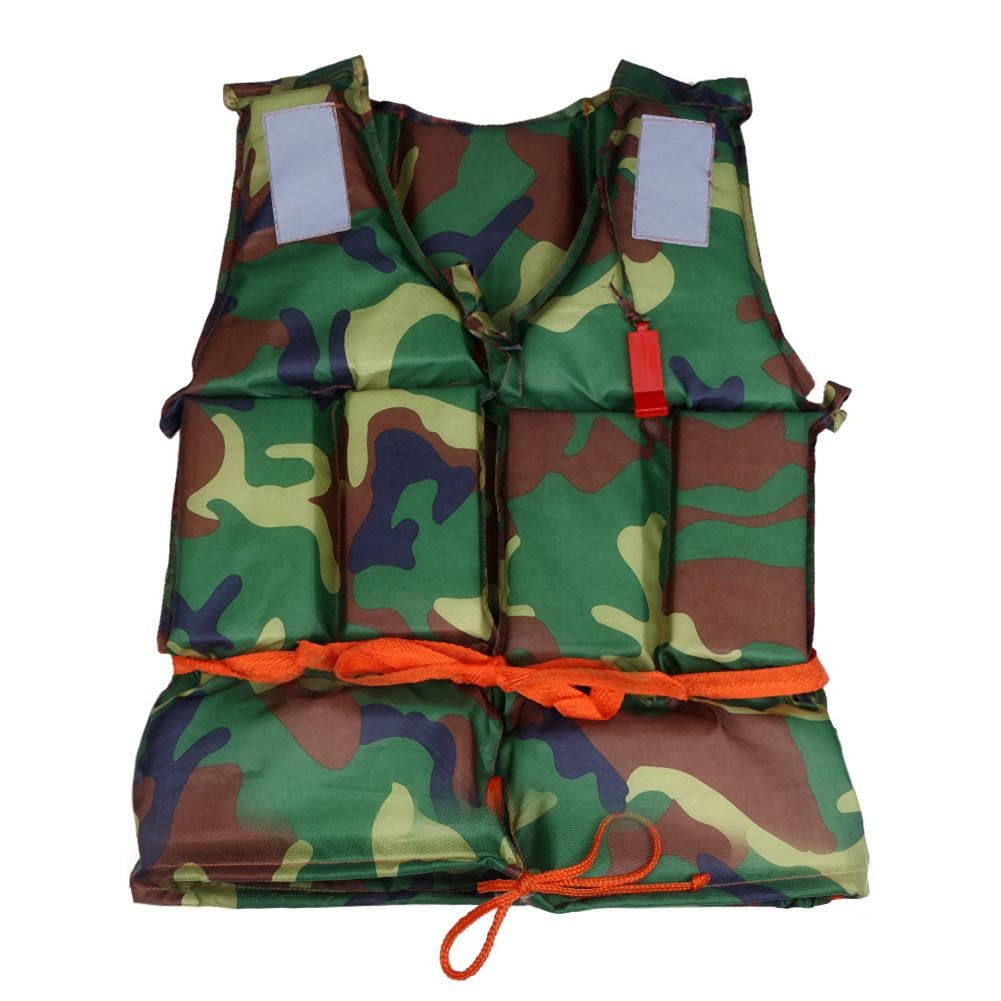 Camouflage Life Vest Water Sports Life Jacket for Fishing Boating Drifting  