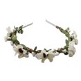 thumbnail image 3 of Diadema de flores para novia, boda, floral, color beige, 3 of 9