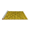 thumbnail image 2 of Ahgly Company Machine Washable Indoor Square Abstract Yellow Modern Area Rugs, 4' Square, 2 of 4