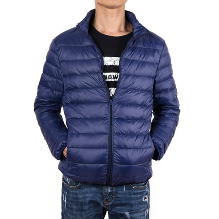Men's Lightweight Water-Resistant Packable Down Jacket Insulated Lightweight Zipper