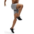 thumbnail image 4 of MIER Men's Quick-Dry Lightweight Training Running & Basketball Athletic Shorts, No Pockets, No Liner, Light Grey, XS, 4 of 7