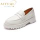 thumbnail image 2 of AIYUQI, zapatos de primavera para mujer, estilo británico, suela gruesa, estilo universitario, mocasines informales, zapatos de moda de cuero genuino para niñas, WHSLE MTO Tan Jianjun  unisex, 2 of 2