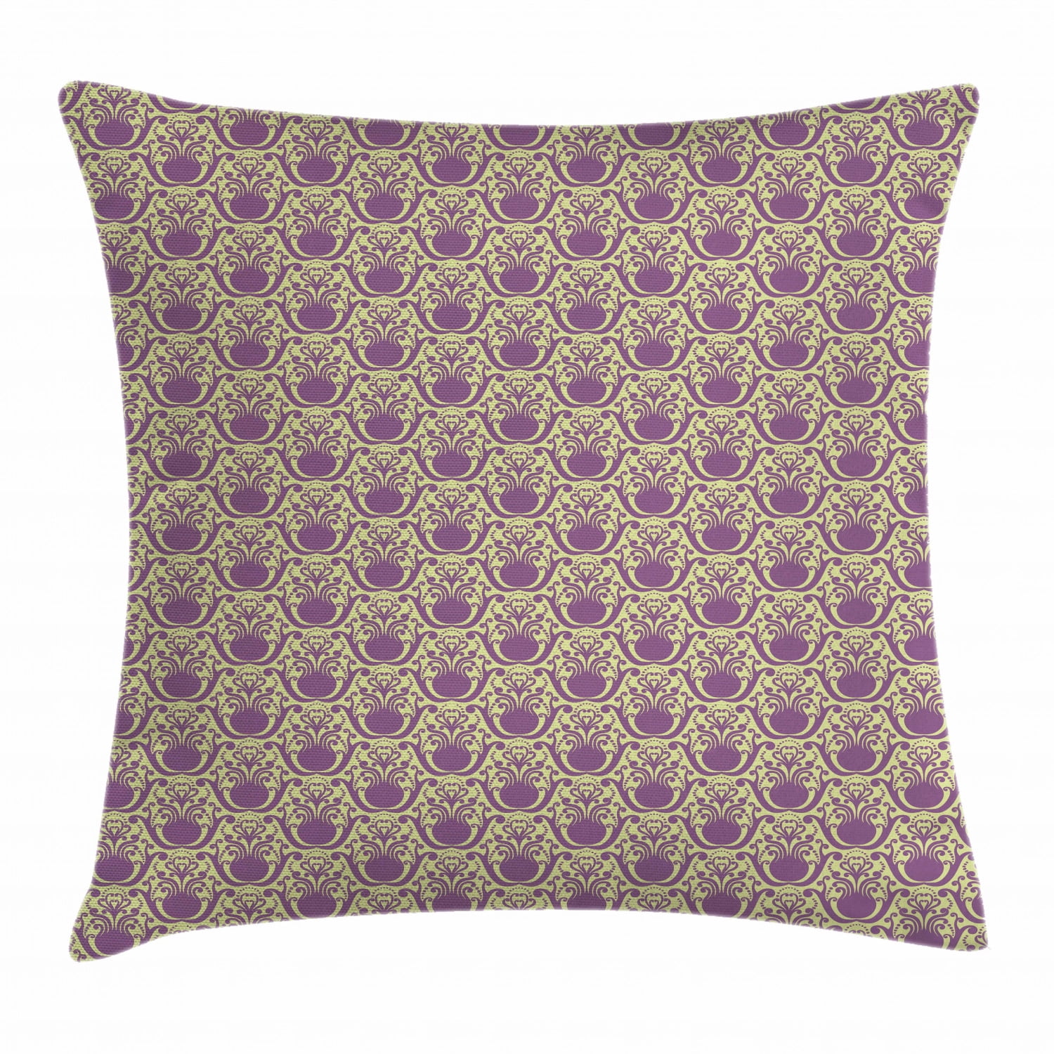 Victorian Throw Pillow Cushion Cover, Vintage Damask Style Abstract