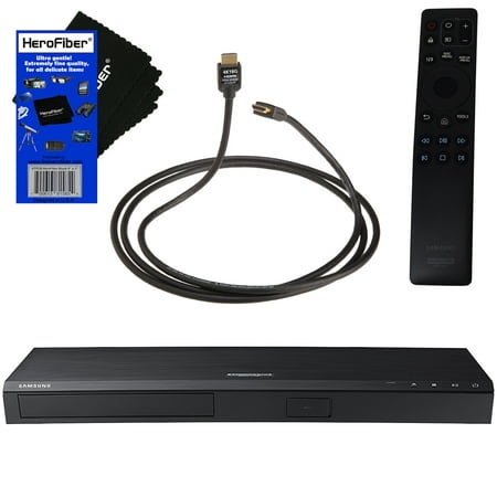 Samsung UBD-M8500 4K UHD Blu-ray Disc Player + Remote Control + Xtech High-Speed HDMI Cable w/Ethernet + HeroFiber Ultra Gentle Cleaning (Best Hdtv Calibration Disc)