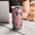 thumbnail image 4 of 20 Oz Shiba Inu Dog and Flower Floral Coffee Tumbler Double Wall Insulated Stainless Steel Water Bottle | Metal Reusable Thermoses Flask with Cup Cap | Leak & Sweat Proof with Anti-Dust Lid, 4 of 7
