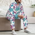 thumbnail image 7 of Picia Hawaiian Style Pattern Men’s Long-Sleeve Sleepwear Set - Soft 2-Piece Loungewear with Pockets, Comfy PJs for Relaxing Nights-Large, 7 of 7