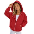 thumbnail image 2 of Yutgune Kids Zip Up Hoodie for Boys Girls, Full Zip Long Sleeve Hooded Sweatshirt Jacket with Pocket, Casual Fall Outerwear, 2 of 9
