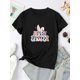 thumbnail image 4 of Creative Easter Bunny Graphic Print Women'S Stylish, Comfortable, Breathable Casual Sports Short-Sleeve T-Shirt. Tee For Adult, Men, Women, Teen, Teenager, Adolescent, Youth., 4 of 5