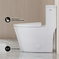 thumbnail image 3 of Dreux One-Piece 12" Rough-in 1.28 GPF Right Flush Elongated Toilet in Glossy White, 3 of 8