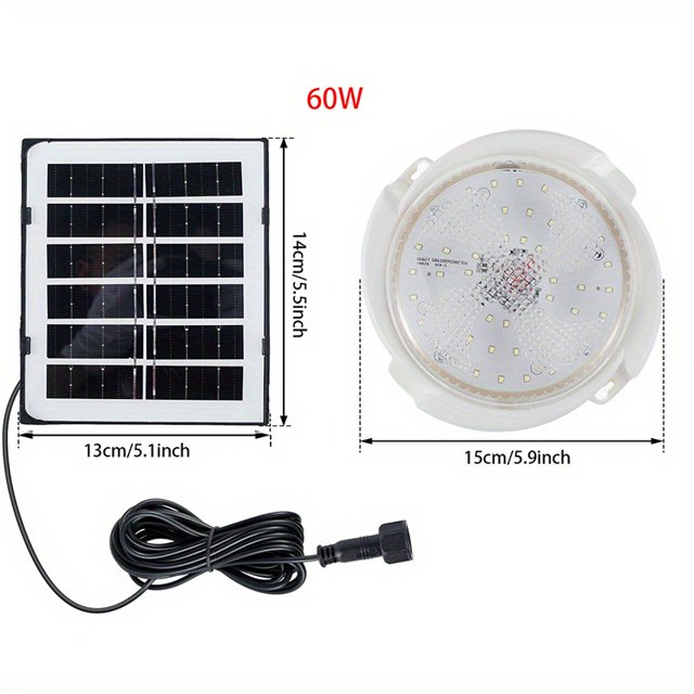 1pc LED Solar Indoor Balcon Ceiling Light IP65 Waterproof Outdoor Powerful Garden Decoration For Home Porch Smart Lamp Fixture