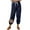 Navy, variant on lcziwo Womens Cotton Linen Capris Pant 4th of July Sunflower Print Cropped Pants 2025 Summer Lightweight Beach Pants with Pockets Today Prime Sales Black XL