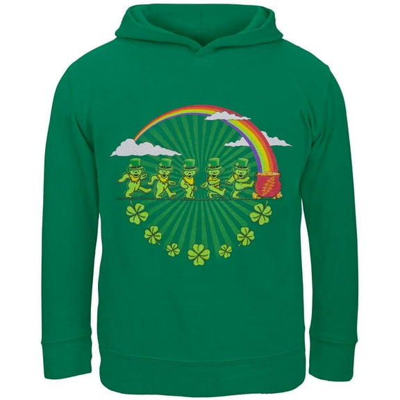 Grateful Dead - Leprechaun Bears Kelly Green Toddler Hoodie - 5/6
