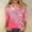 Pink#2, variant on Summer Tops for Women Viikei Womens Tops Long Sleeve Dressy,Women's 3/4-sleeve Crew Neck Pullover Casual Fashion Valentine's Day Print Top Multicolor XXXL
