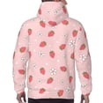 thumbnail image 7 of Goofa Floral Strawberr for Men's Hooded Sweatshirt - Lightweight Pullover Hoodie with Kangaroo Pocket, Perfect for Everyday Wear-XX-Large, 7 of 7