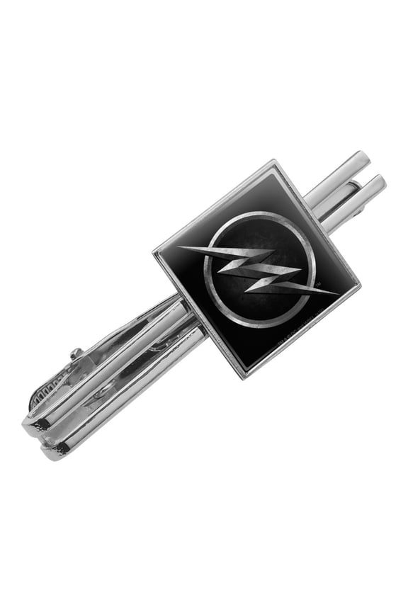 The Flash TV Series Zoom Logo Square Tie Bar Clip Clasp Tack- Silver or Gold