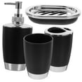 thumbnail image 4 of CATIEBYE Bathroom Soap And Toothbrush Holder Set 4Pcs Black Material Tidy Organized, 4 of 8