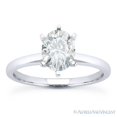 thumbnail image 2 of Oval Brilliant Cut Charles & Colvard Moissanite 6-Prong Solitaire Engagement Ring in 14k White Gold, 2 of 4