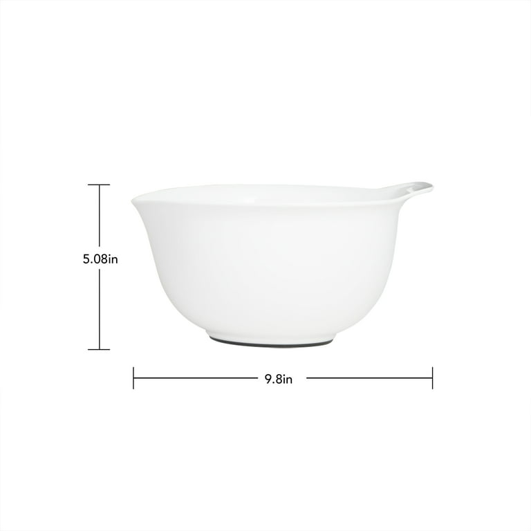 Mixing bowl with two piece lid, 3,5 l, white/red - Westmark Shop