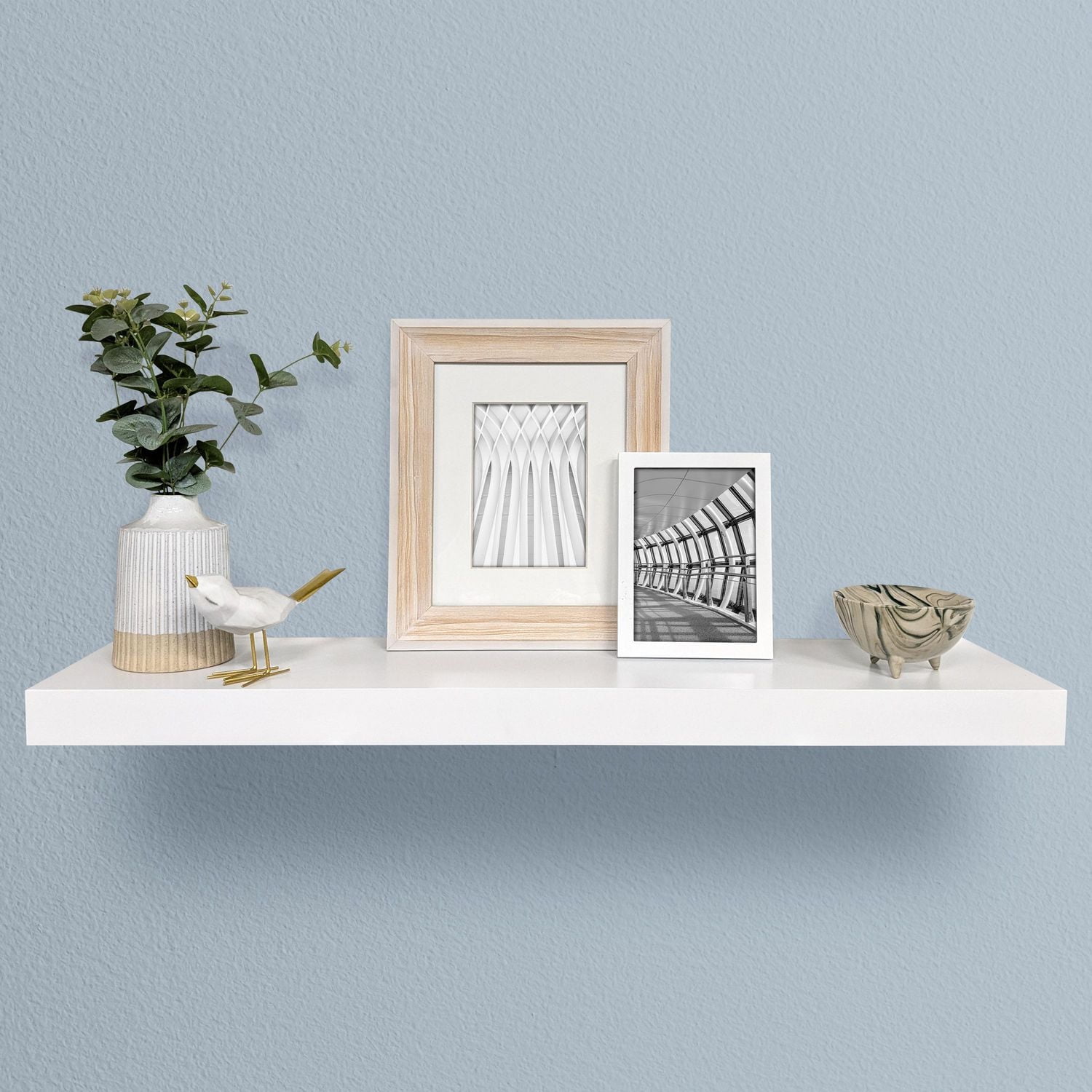 Hometrends 35 inch White Floating Shelf, 35" White Floating Shelf