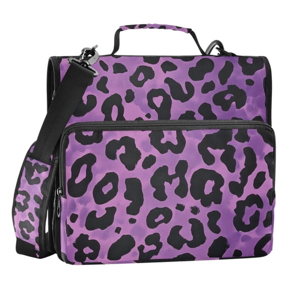 ALAZA Zipper Binder Leopard-a1 Print 3 Ring Trapper Keeper File Folder Organizer Bag