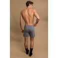 thumbnail image 3 of Men's Cottonique M17713 Latex Free Organic Cotton Loose Boxer Short (Melange Grey 2X/3X), 3 of 4