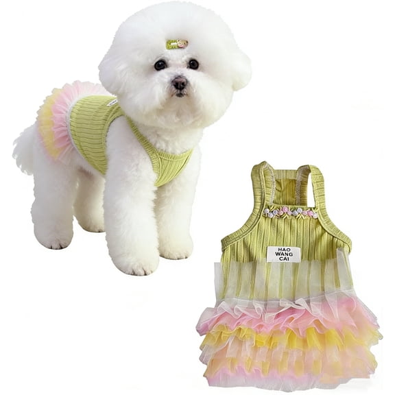 Summer Dog Cat Dresses for Small Dogs Cats – Sleeveless Tank Top Dress, Multiple Sizes for Outdoor Walks & Photo Shoots, Tutu Skirts for Puppy