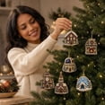 thumbnail image 7 of Hovilon 6PCS Christmas Wooden Ornaments DIY Pearl Kit, 6 Festive Designs Wood Pendant Style Holiday Tree Decor, DIY Painting of Diamond Craft Set for Home Decoration and Handmade Gift, 7 of 7