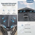 thumbnail image 5 of ASJMR 12x20 FT Hardtop Gazebo Double Roof with Metal Frame,Outdoor Pavilion with Curtains and Nettings,Garden Tent For Courtyards Backyards Decks Grass,Sand, 5 of 8