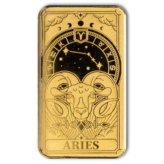 Solomon Islands 1/200 oz Gold Zodiac Ingot (Aries)