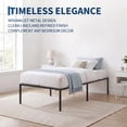 thumbnail image 3 of Heavy Duty Metal Platform Bed Frame with Underbed Storage, No Box Spring Needed, Sturdy Steel Support, Black - Twin Size - 191×99×38, 3 of 6