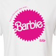 thumbnail image 3 of Barbie The Movie - Mattel Barbie Burst - Juniors Cropped Cotton Blend T-Shirt, 3 of 5