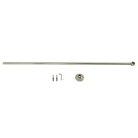 Kingston Brass CCS348 Vintage Shower Curtain Rod Support, Brushed Nickel