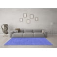 thumbnail image 3 of Ahgly Company Machine Washable Indoor Rectangle Oriental Blue Industrial Area Rugs, 5' x 7', 3 of 4