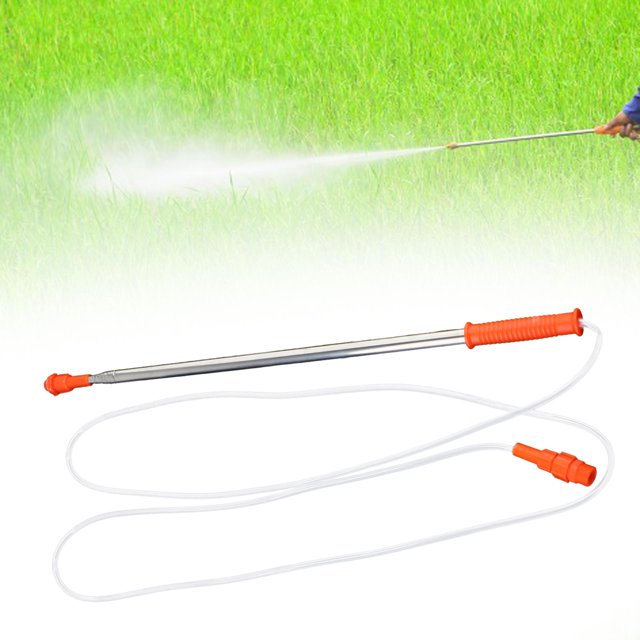 Pulverizador con varilla telescópica, varilla de extensión, pulverizador eléctrico doméstico, varilla de riego ergonómica para interiores y exteriores Largo 55 a 340cm