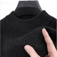thumbnail image 4 of Women's Oversized Pullover Sweatshirt, Long Sleeve Fleece Lined Crewneck, Loose Fit Warm Casual Top, Plus Size Streetwear Sweatshirt Black XXL, 4 of 9