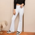 thumbnail image 4 of JLMSPLWG Girl Bell Bottom Leggings Flare Yoga Pants for Teens Soft Popular Trouser Tween Girl Trendy High Waisted Elastic Sweatpants with Pockets Girl's Clothes, 4 of 9