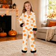 thumbnail image 2 of JAJAHO Girls Halloween Pajamas Fuzzy Trim Long Sleeve Sleepwear Button Down 2 Piece Pjs Set For Kids 3-14Y, 2 of 5