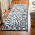 thumbnail image 2 of SAFAVIEH Micro-Loop Anson Floral Bordered Wool Area Rug, Blue/Ivory, 4' x 6', 2 of 7