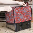 thumbnail image 2 of Toaster Covers 2 Slice, Paisley Red Waterproof Bread Machine Cover Fits for Standard 2 Slice Toasters, Home Decor Toaster Protection with Hanging Rope, 2 of 7