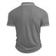 thumbnail image 5 of Camisas Casuales de Manga Corta de los Hombres de 3 Botones con Collar de Solapa, Blusa de Verano Transpirable, 5 of 9