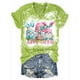 thumbnail image 3 of Sonducket Camiseta de fibra de gran tamaño para mujer, Top de punto de algodón de primera calidad, camisa de manga corta para mujer Prendas para la parte del cuerpo azul S, 3 of 6