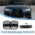 thumbnail image 2 of Unique Bargains No.51138078548 Front Upper Hood Bumper Grille Grill for BMW 4 Series G22 2021-2023 Double Slat Black, 2 of 7