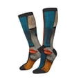 thumbnail image 2 of JUNZAN Fun Novelty Knee Warmer High Socks-Abstract Colorful Duality, 2 of 8
